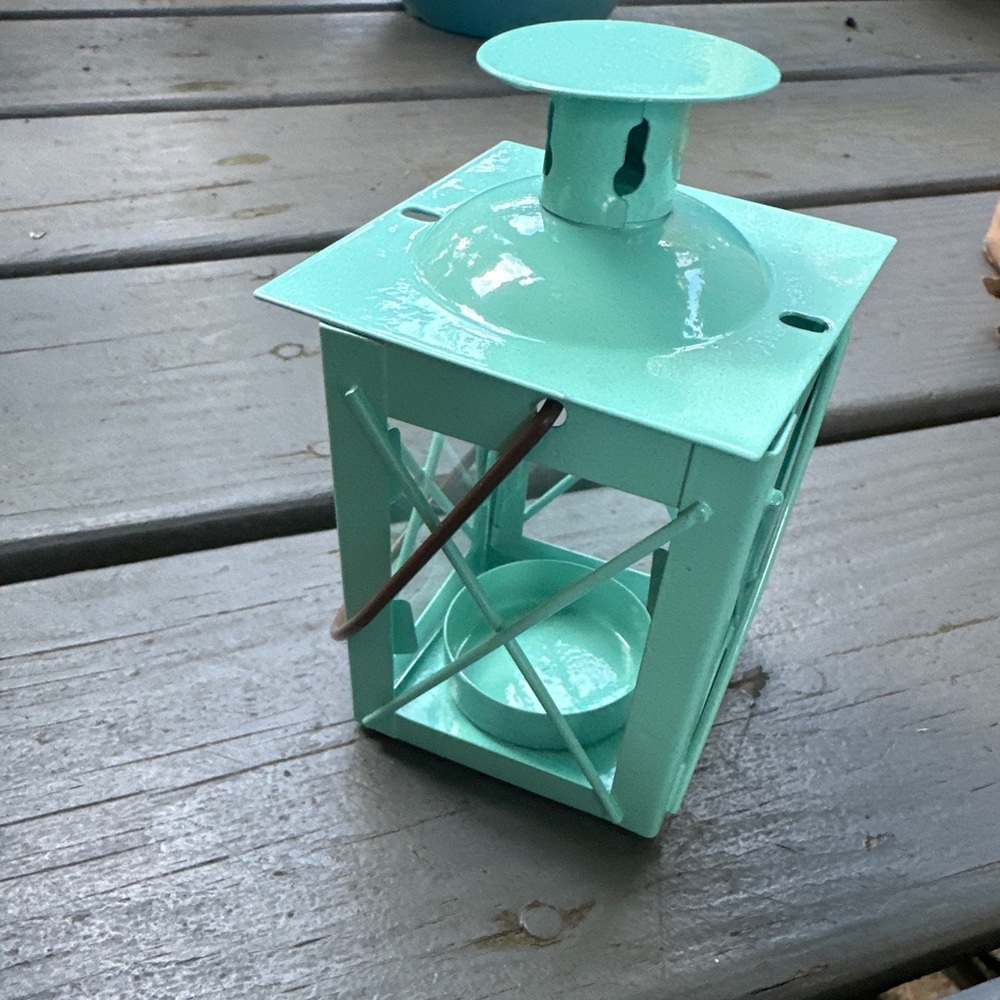 24 Kate Aspen Aqua Lantern Candle Holders
